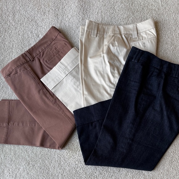 Ann Taylor Loft Pants - Bundle of 3 Ann Taylor Loft Capris Pants in Mauve Taupe, Cream, and Navy